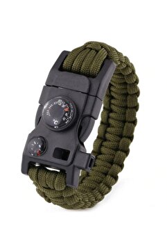 Genel Markalar Paracord Cobra Survıval 15 In 1 Ateş Başlatıcılı Pusulalı Termometreli Bileklik