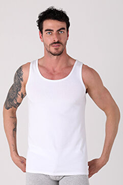 D'S Damat D'S Soft Cotton % 100 Pamuk 4'lü Atlet BEYAZ
