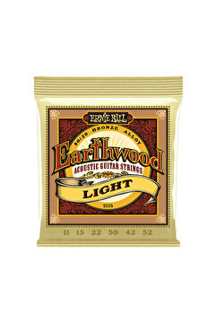 Ernie Ball P02004 Earthwood Light 80/20 Bronze 0.11 - 0.52 Akustik Gitar Teli