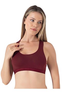 Miss Blue Moon Kadın Tekli Basic Pamuklu Pedli Sporcu Büstiyer 7444