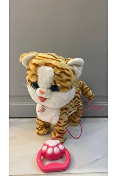 Magicway Müzikli Yürüyen Dokununca Miyavlayan Yalayan Kuyruk Ve Başını Sallayan Kumandalı Peluş Sevimli Kedi