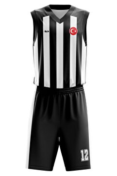 ACR Giyim Tekstil Forma Baskı Basketbol Forması Çubuklu Model Kişiye Özel Basketbol Forması Alt Üst Takım Hediyelik Forma