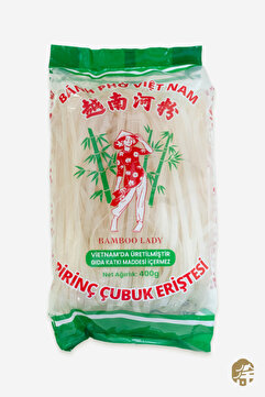 BAMBOO LADY Pirinç Çubuk Eriştesi 5mm ( Vietnamese Rice Stick Noodle 5mm ) - 400G