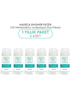 Bibimcos Madeca Shower Filter - Cilt Nemlendirici ve Besleyici Duş Filtresi 6'lı (1 Yıllık Paket)