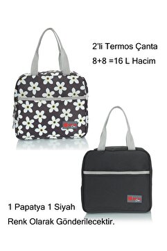 DysCase 2'li Set Yemek Taşıma Çantası Sıcak Ve Soğuk Termal Termos Mama Taşıma Çantası