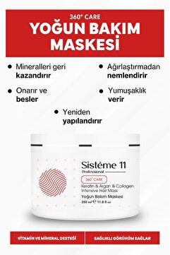 Sistéme 11 Yıpranmış Saçlar Için Intensive Repair Yoğun Bakım Maskesi 350 ml
