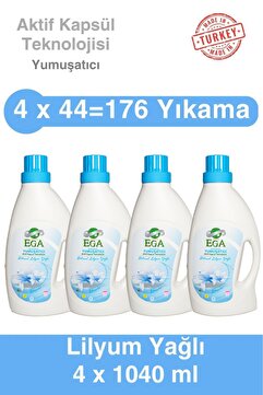 EGA Aktif Kapsül Teknolojili Lilyum Çamaşır Yumuşatıcısı 4 X 1040 ml