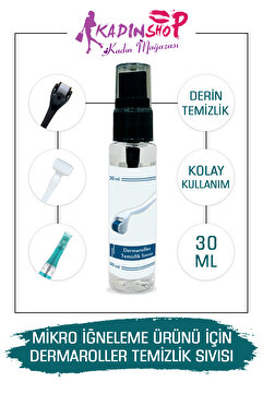 Kadınshop Dermaroller Temizlik Sıvısı Dermapen Dermastamp Dermaroller Için Temizleyici Sprey 30 ml