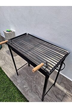 İklim Ürün Büyüktür 40x70 Cm Köfteci Izgarası Oluklu Lama Izgaralı Demir Mangal Portatif Katlanır Ayaklı