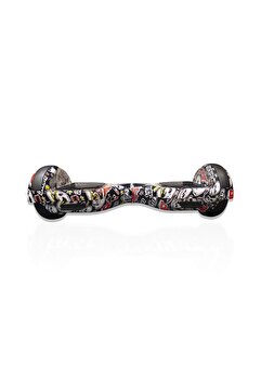 CityMate Elektrikli Kaykay Scooter Hoverboard 6.5 Inch Siyah Beyaz Desenli Akıllı Dengeli -d14