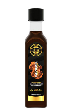 By Tüfekçi Gourmet Series Karamel (Caramel) Aromalı Kokteyl, Tatlı ve Kahve Şurubu 60 ml | Pancar Şekerli | Yoğun Aromalı | Yeni Formül