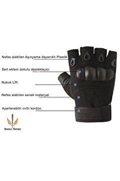 SİNGLE SWORD Yarım Parmak Taktik Eldiven Bisiklet Motosiklet Outdoor Eldiven