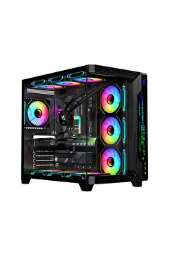 GM Game Master Game Master F7-Pro ARGB Ön Panel 7 ARGB Fan Kumandalı ARGB Kontrolcü ATX Gaming Bilgisayar Kasası