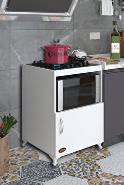 Kenzlife Ocak Dolabı Doğangün Byz 85*60*56 Hazır Mutfak Ankastre Gömme Ocak Için Arkalıksız