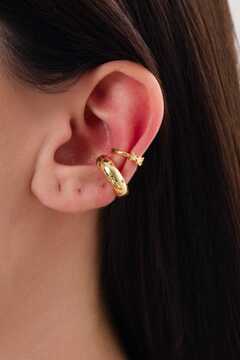 MRK Kadın 2li Yıldız Taşlı Earcuff Kıkırdak Küpe