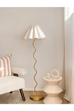 retro home design Daisy Eskitme Zikzak Model Kumaş Şapkalı Dekoratif Lambader