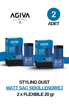 Agiva Saç Şekillendirici Pudra, Saç Şekillendirici Toz Wax, No:1, Flexible 20gr X 2 Adet