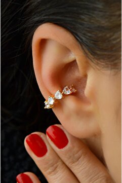 Sacce Scarves&Accessories Sıkıştırmalı Kıkırdak Küpesi Kalpli Earcuff