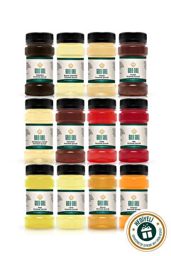 gold gull 12 Farklı Aromalı Kahve & Meyve Şurubu 12 X 80 Ml.