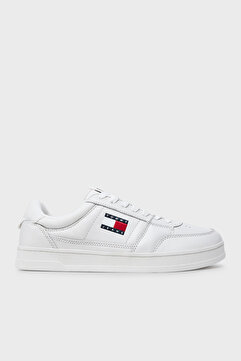 Tommy Hilfiger Tommy Jeans Logolu Deri Sneaker Ayakkabı Erkek AYAKKABI EM0EM01574 YBL
