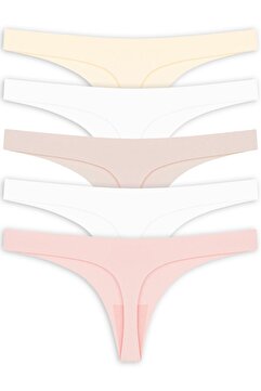 Cottonhill Basic Lazer Kesim Tanga Külot 5'li Paket