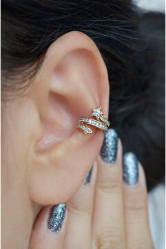 Sacce Scarves&Accessories Kuyruklu Yıldız Kıkırdak Küpesi Kuyruklu Yıldızlı Earcuff
