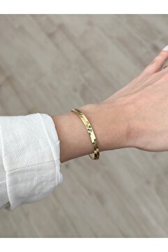 XUPING JEWELRY İtalyan Ezme Zincir Bileklik 14 Ayar Renginde
