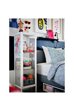 IKEA cam vitrin, beyaz, 34x30x116 cm