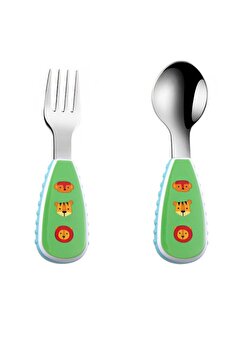 Chavin 304 Çelik Bebek Kaşık ve Çatal Set cin957