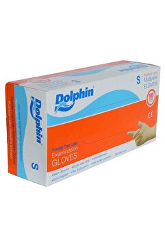 Dolphin Pudrasız Lateks Muayene Eldiveni Küçük Boy (S) 100lü Paket Mdr Latex