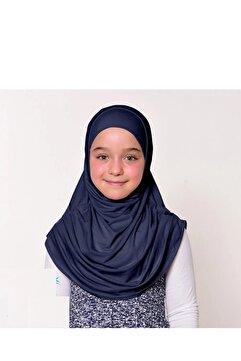 ALLURİNG THE BETTER ONE Kız Çocuk Pratik Başörtü Pamuklu Meryem Model lacivert