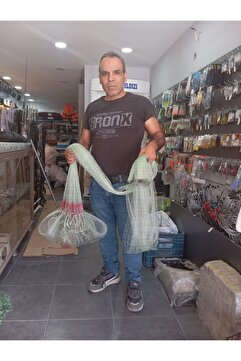 Denizyıldızı Kademeli Pro Serpme 544 Göz Misina Örgü 5,5 -6 Kg Zincirli. Boy3 Mt Çvr.18 Mt.isteğe Göre Spariş Var