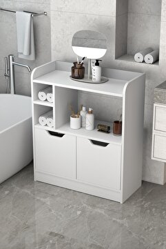 İlkal Çok Amaçlı Banyo Dolabı Beyaz 86 cm