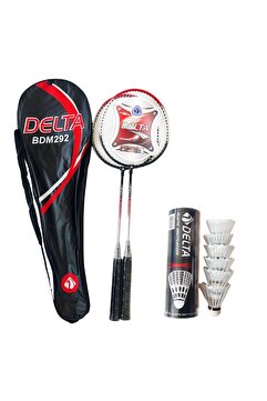 Delta 2 Adet Badminton Raketi + Badminton Çantası + 6 Adet Badminton Topu Seti