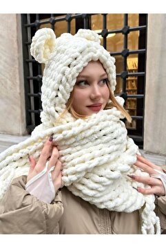 eksper hırdavat Puffy Balaklava - Birleşik Atkı Bere-Ayıcık Balaklava