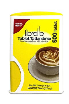 Fibrelle Sukraloz Tablet Tatlandırıcı 500 Tablet - Çay Ve Kahve İçin Kalorisiz Sukraloz Şeker