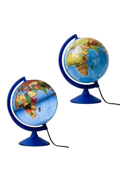Gürbüz Işıklı Küre - 30 cm - Hem Fiziki Hem Siyasi Dünya Küresi 41301