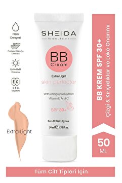 Sheida Bb Cream Mükemmel Kapatıcık Kırışıklık Karşıtı Ton Eşitleyici Spf30 Mat Bb Krem - Extra Light