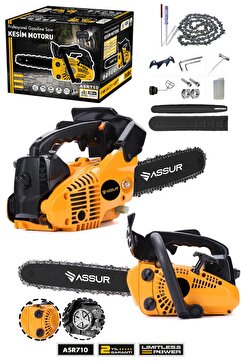 ASSUR 25cc Mini Benzinli Testere Ağaç Odun Dal Budama Ve Kesme Testeresi Hızar Motoru