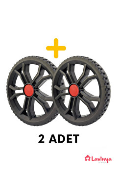 LAVİNGER 2 Adet Takmatik Pazar Arabası Yedek Tekeri Mekanizmalı (BÜYÜK) 17 Cm.