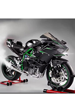 Genel Markalar KAWASAKİ H2R 1/6 MOTOR MAKET - İSİKLİ SESLİ BENZİNLİ EGZOZ DUMANLİ (VİDEOYU İZLEYİN)