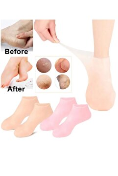 AYGÖREN HOME Silikon Nemlendirici Ayak Maskesi Spa Jeli Topuk Çorap Ayak Bakım Çorabı