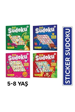 yükselen zeka Stickerli Sudoku Serisi (5-8 Yaş) - Dikkat Geliştiren Bulmacalar