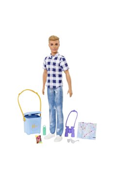 Barbie Ken Kampa Gidiyor Oyun Seti Ken ve aksesuarları, 3 yaş ve üzeri için oyuncak HHR66