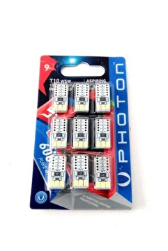 Photon W5w T10 Dipsiz Led Tavan Park Plaka Ampulü (9 Adet )