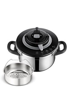 TEFAL P4550632 Clipso+ Chef 4.5 Litre 4 Pişirme Programlı Düdüklü Tencere - 1510002661 Inox