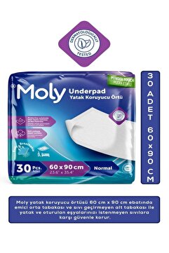 Moly Yatak Koruyucu Örtü 60x90 Cm 30'lu ÇİŞ PEDİ KEDİ KÖPEK