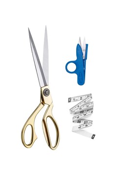 Genel Markalar Profesyonel Metal Terzi Makası Altın Renkli Büyük Boy 26 Cm