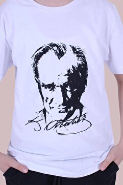 Genel Markalar Imzalı Atatürk Baskılı Unisexs T-shırt