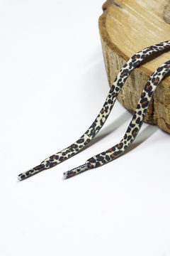 Dokubağ 120 cm Leopar Desenli Dijital Baskılı Yassı Günlük & Spor Ayakkabı Bağcığı - 1 Çift